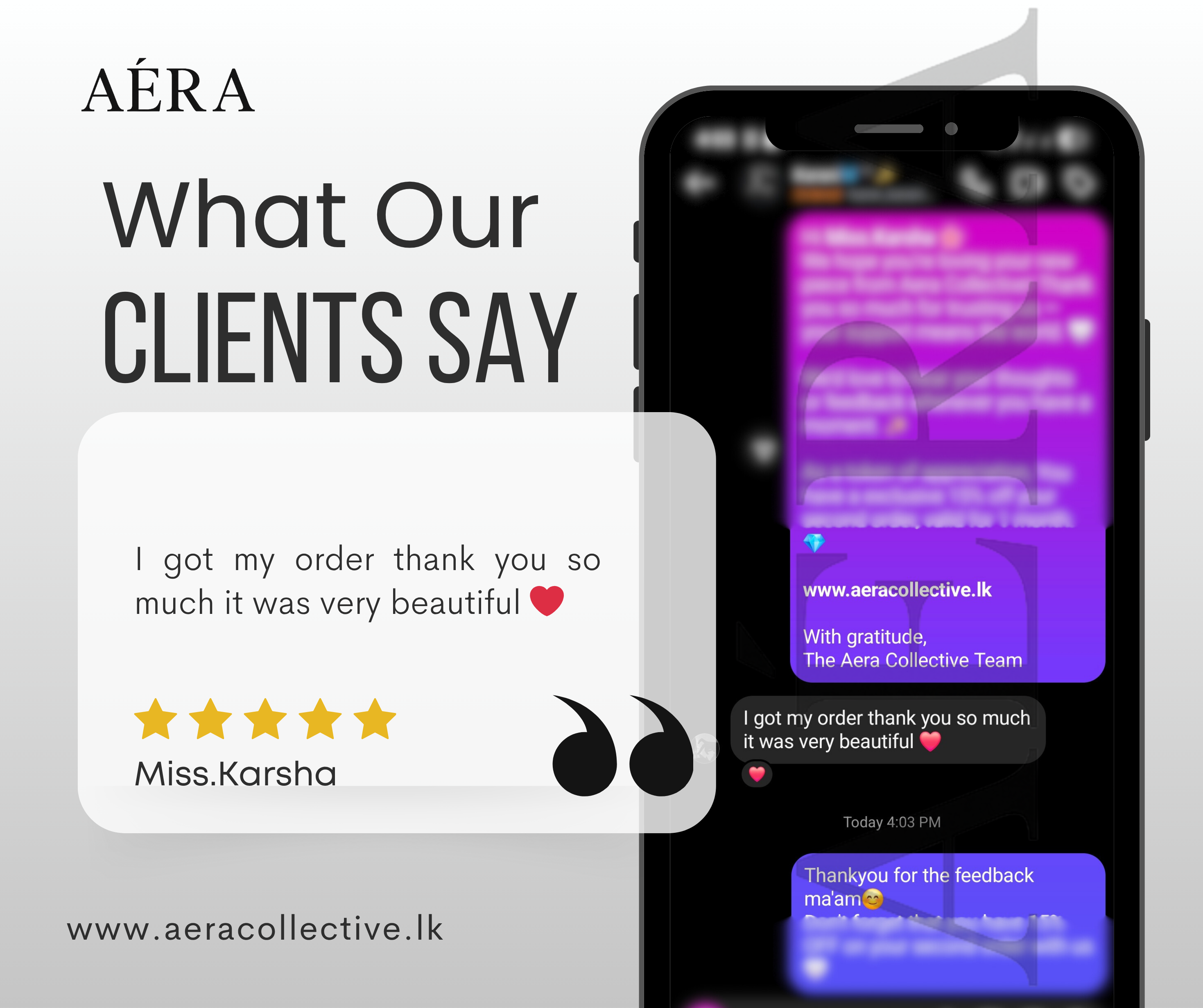 Client testimonial