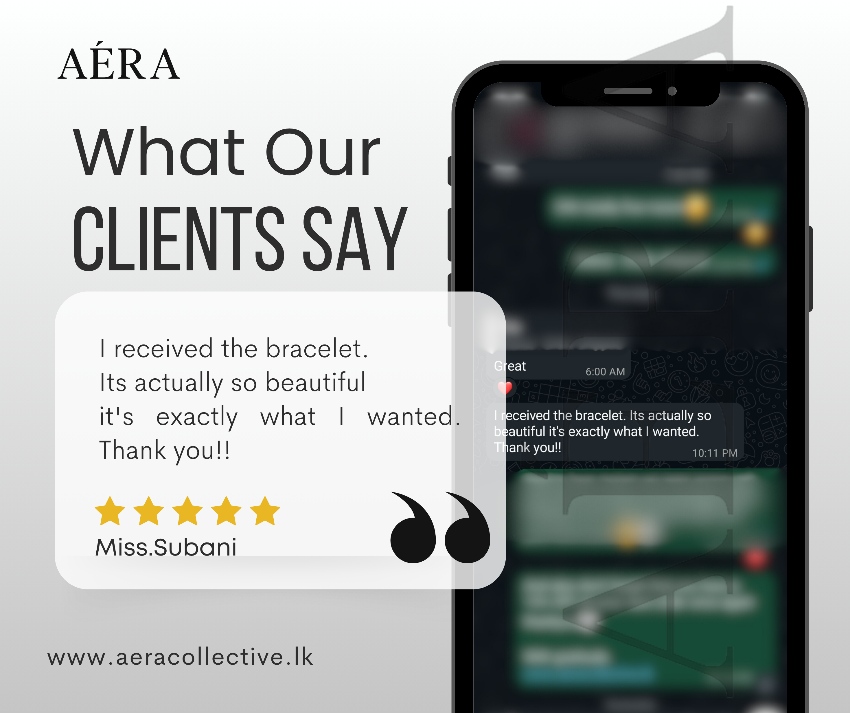 Client testimonial