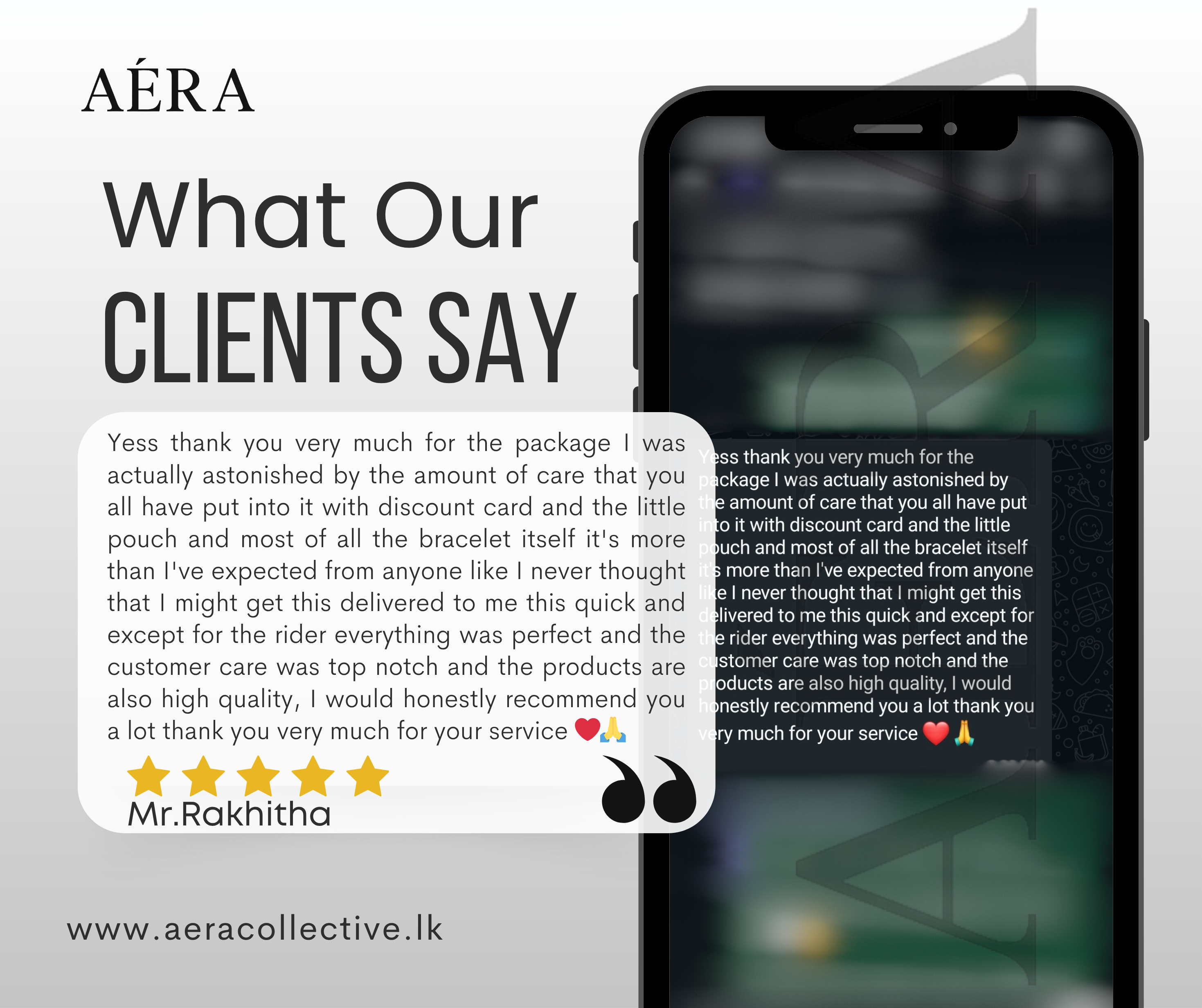 Client testimonial
