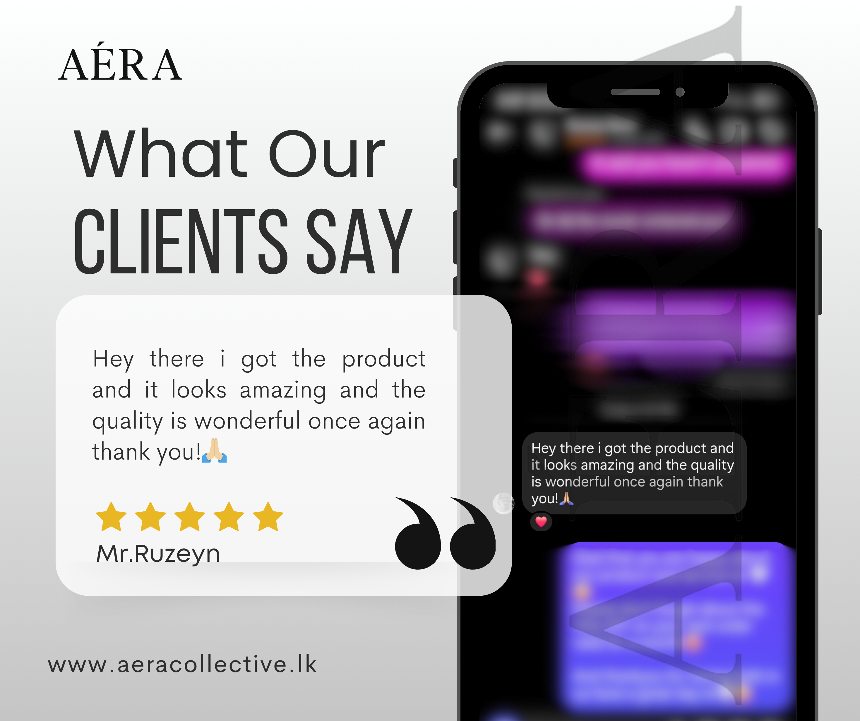 Client testimonial